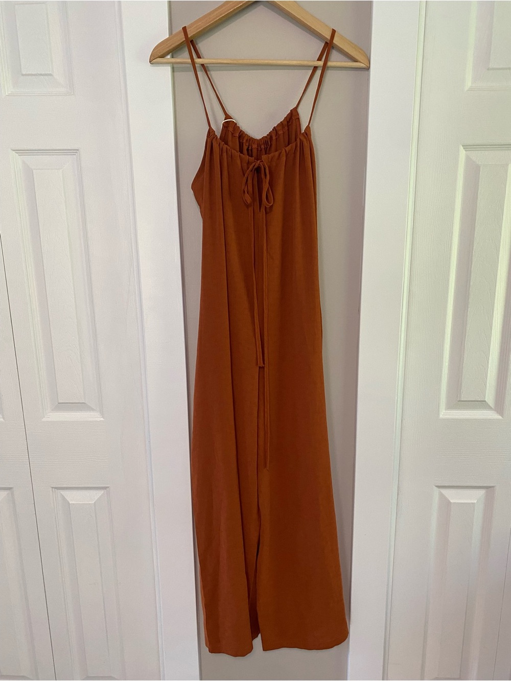 Women's Rust Brown jumpsuit - Picture 4 of 5